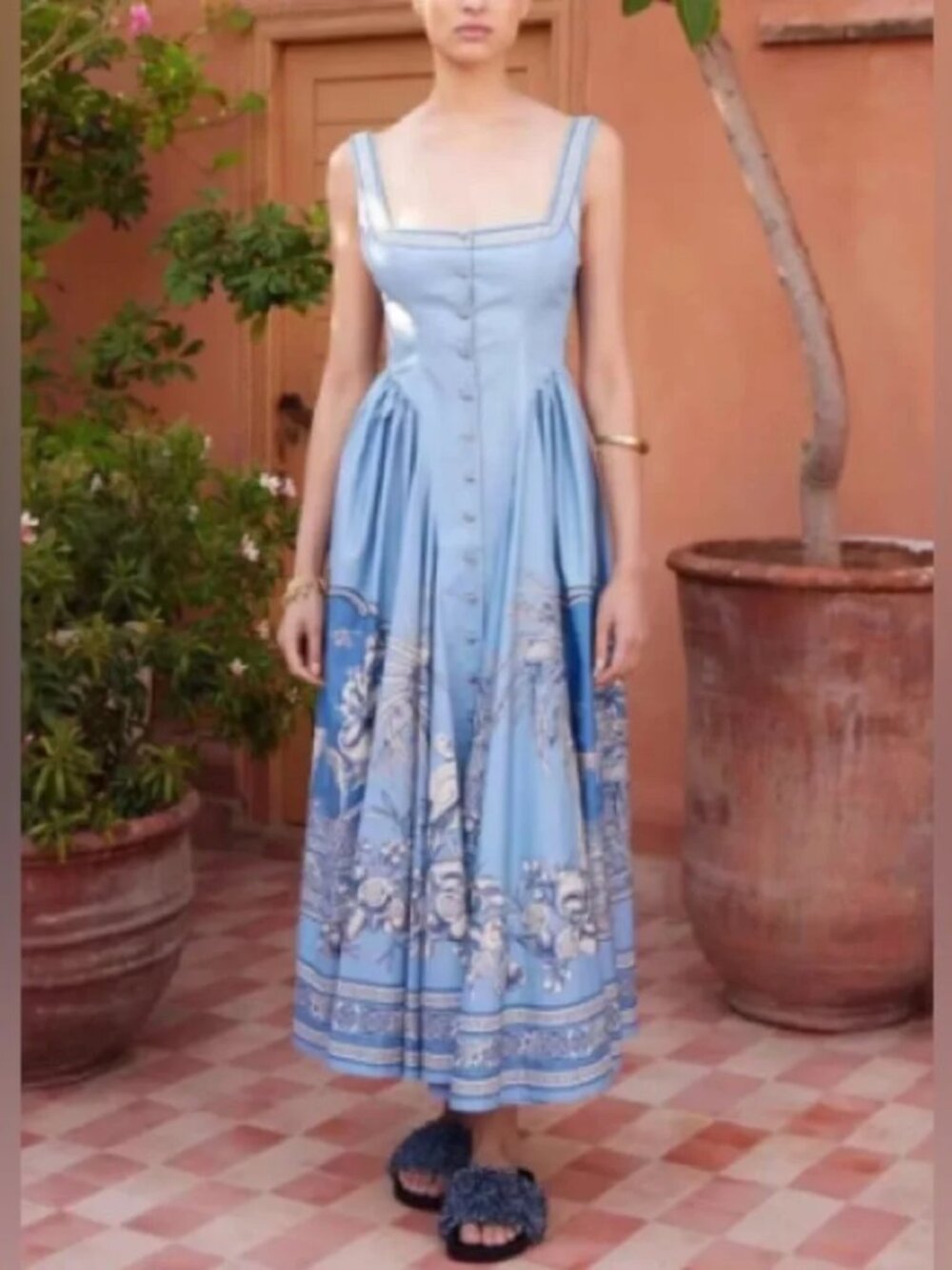 Alemais Blue Villa Romantica Midi Dress 8 - Picture 2 of 3